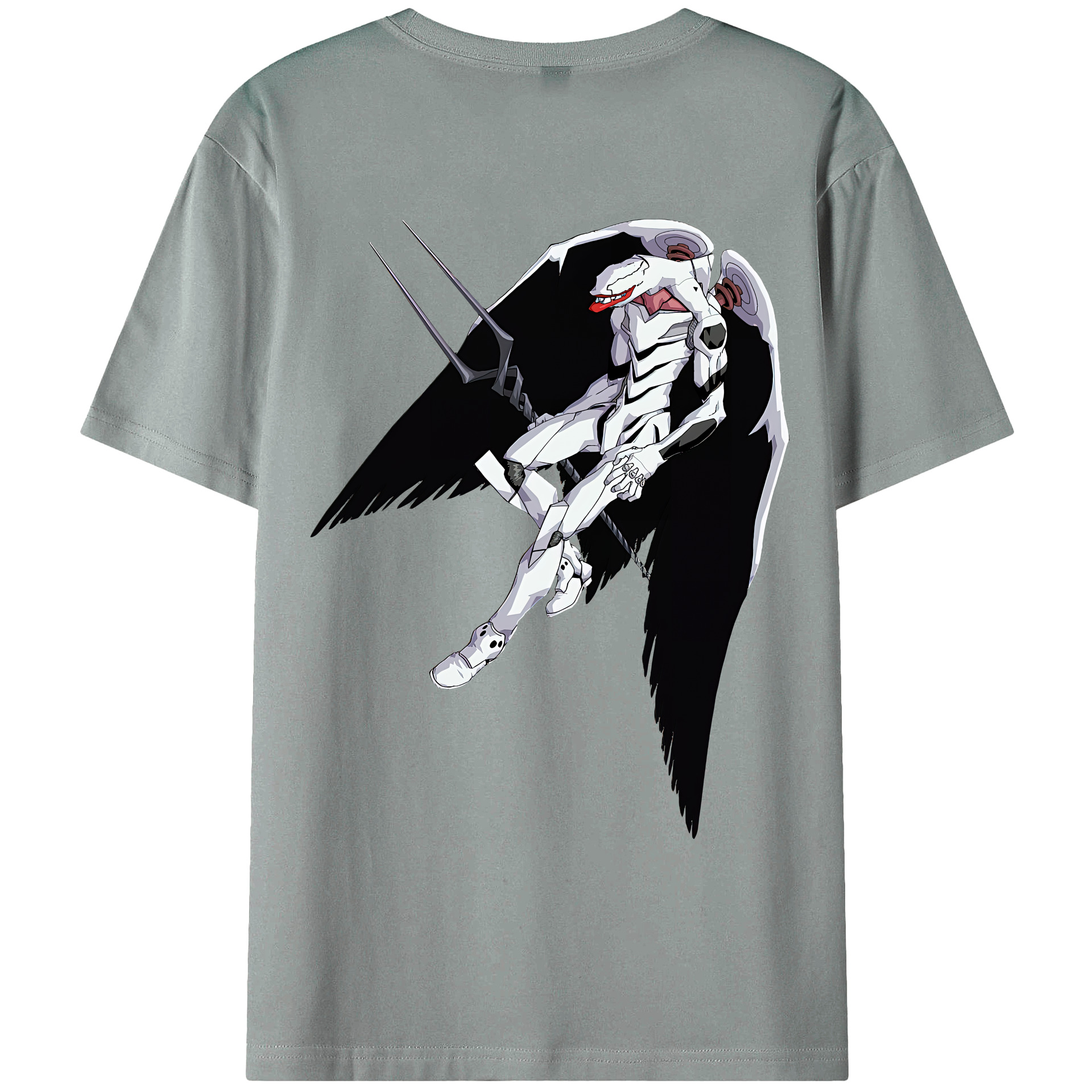 （画像用） EVA 新世紀エヴァンゲリオン 綿100％ メンズ半袖Tシャツ（バックプリント） 通気性